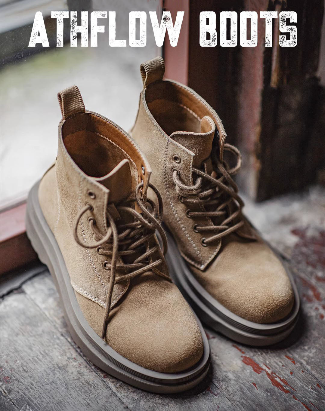 American Retro Maillard Mid-Top Versatile Men's Work Boot - Harmony Gallery