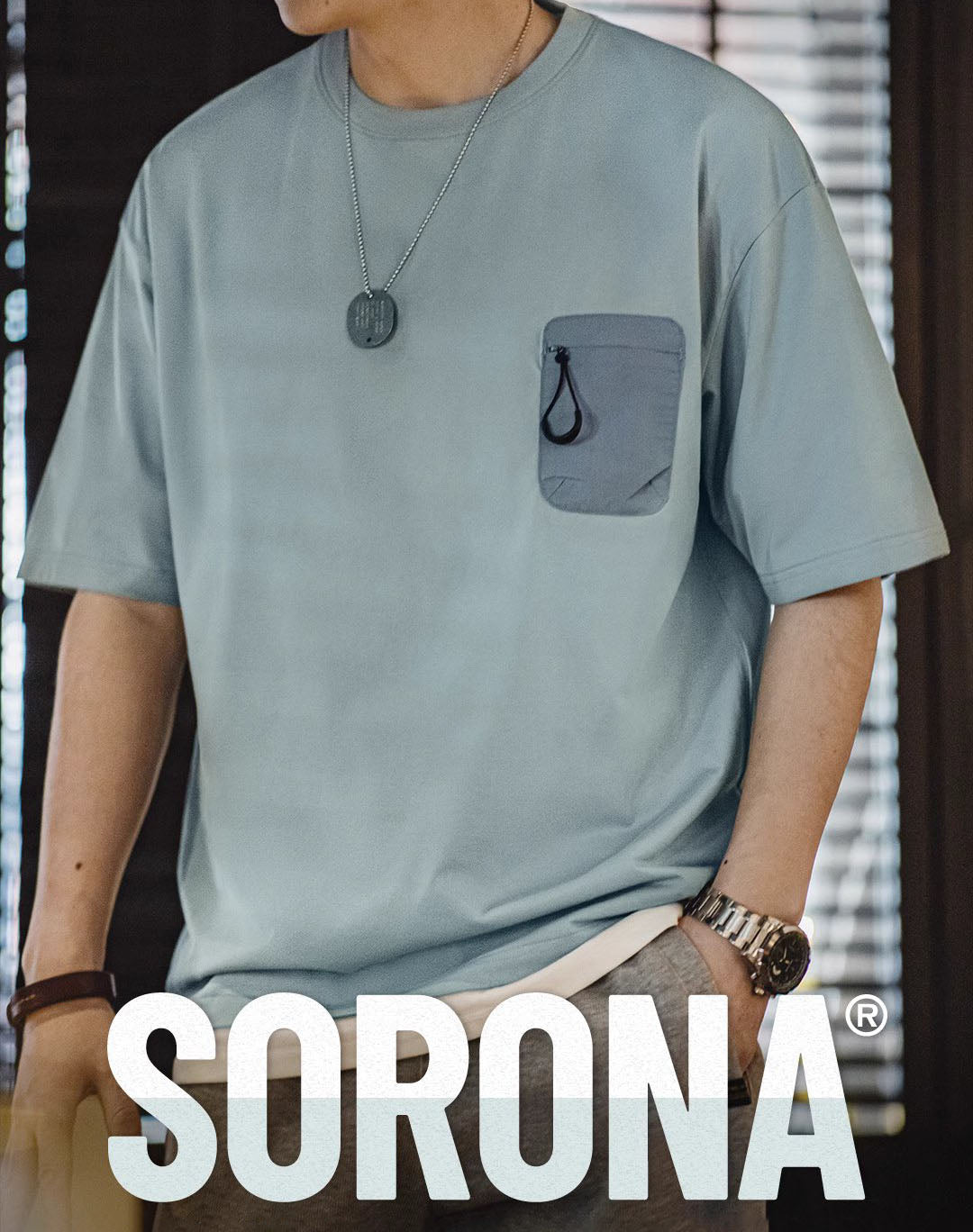 American Sorona Cool Breathable Antibacterial Half-Sleeved Men's T-Shirt - Harmony Gallery