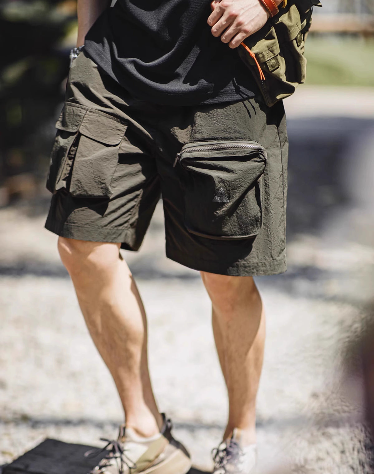 American Mountain Multi-Pocket Functional Elastic Waist Men's Shorts - Harmony Gallery