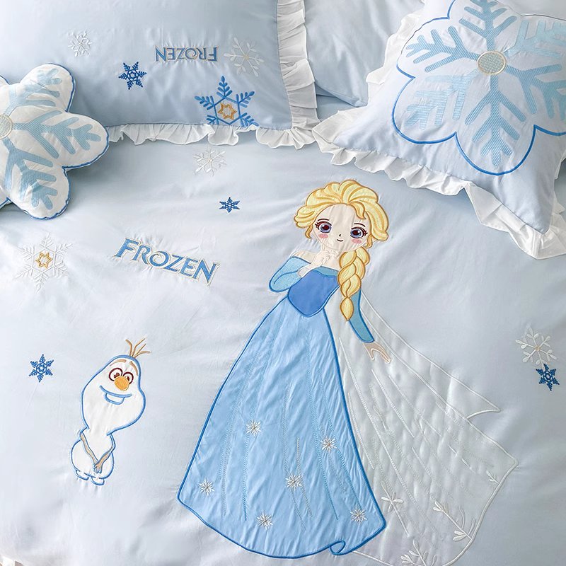 Disney Frozen Princess Elsa Cotton Washed Cotton Four-piece Bed Set - Harmony Gallery
