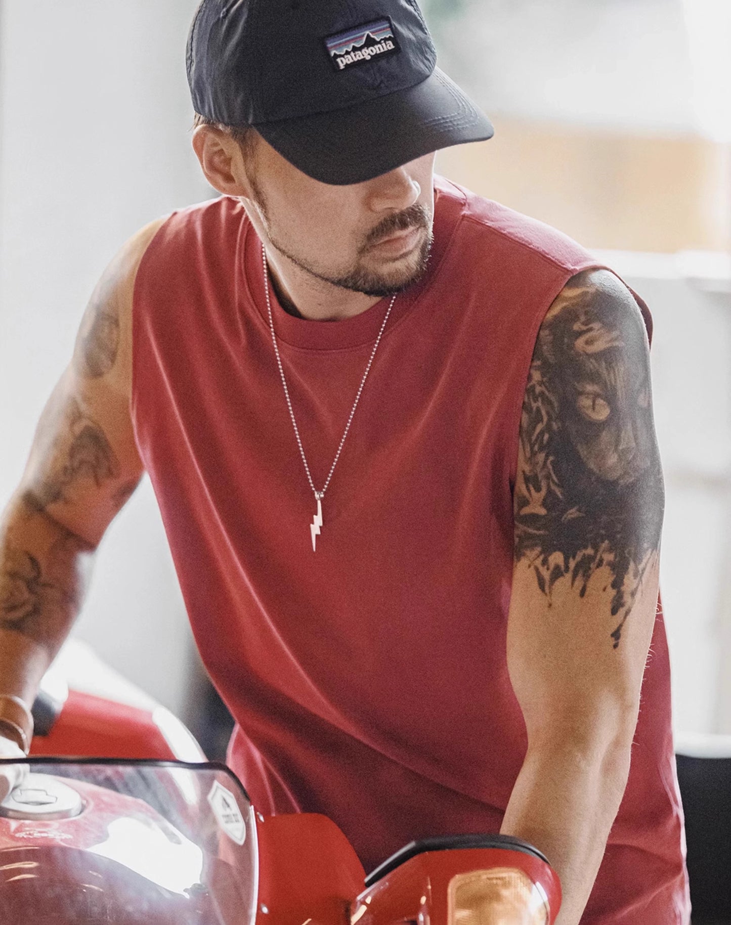 American Workwear Retro Tough Guy Distressed  Men's T-Shirt - Harmony Gallery