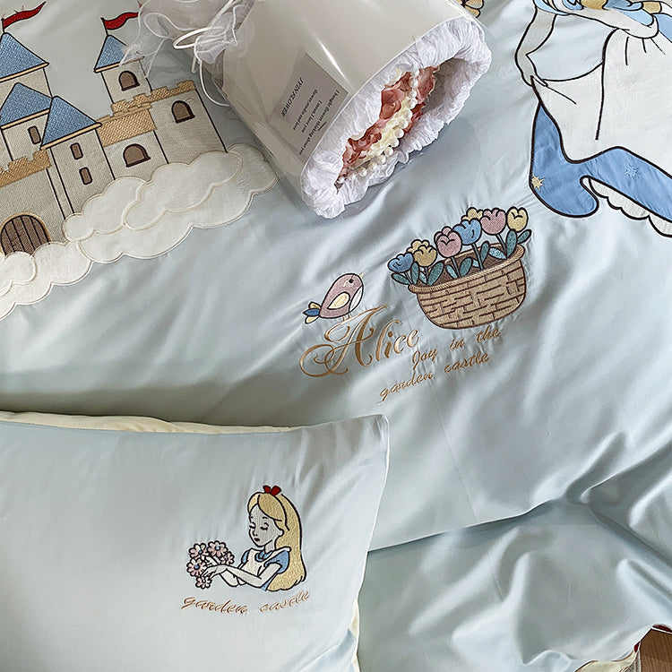 Girls Alice Dream Garden Long-Staple Seven-Piece Pure Cotton Bed Set - Harmony Gallery