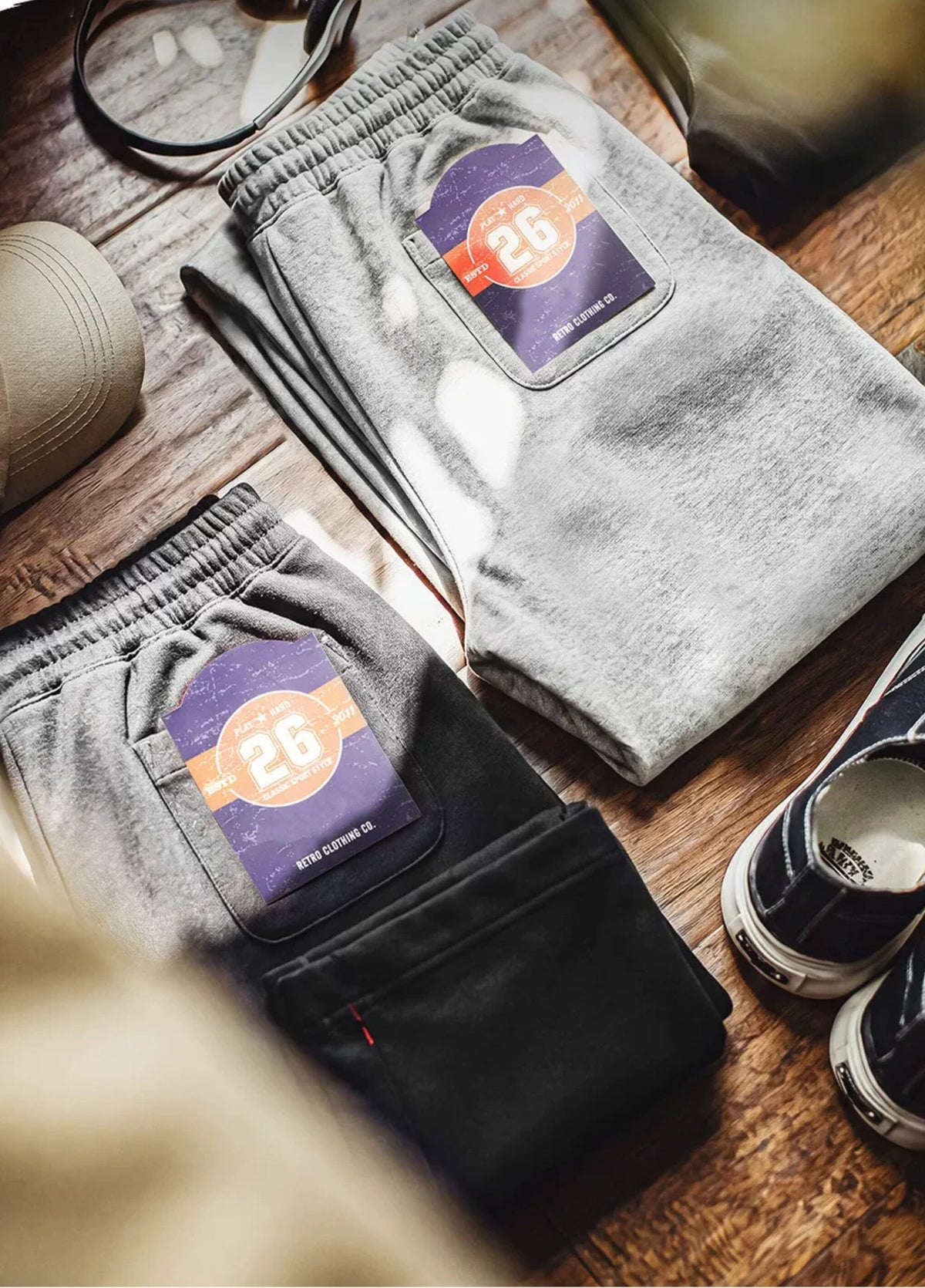 American Jogger Sweatpants Heavyweight Straight-Leg Sports Men's Trousers