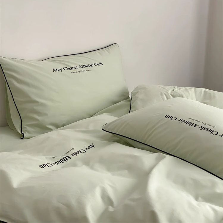 Light Luxury And High-End Four-Piece Pure Cotton Minimalist Bed Set - Harmony Gallery