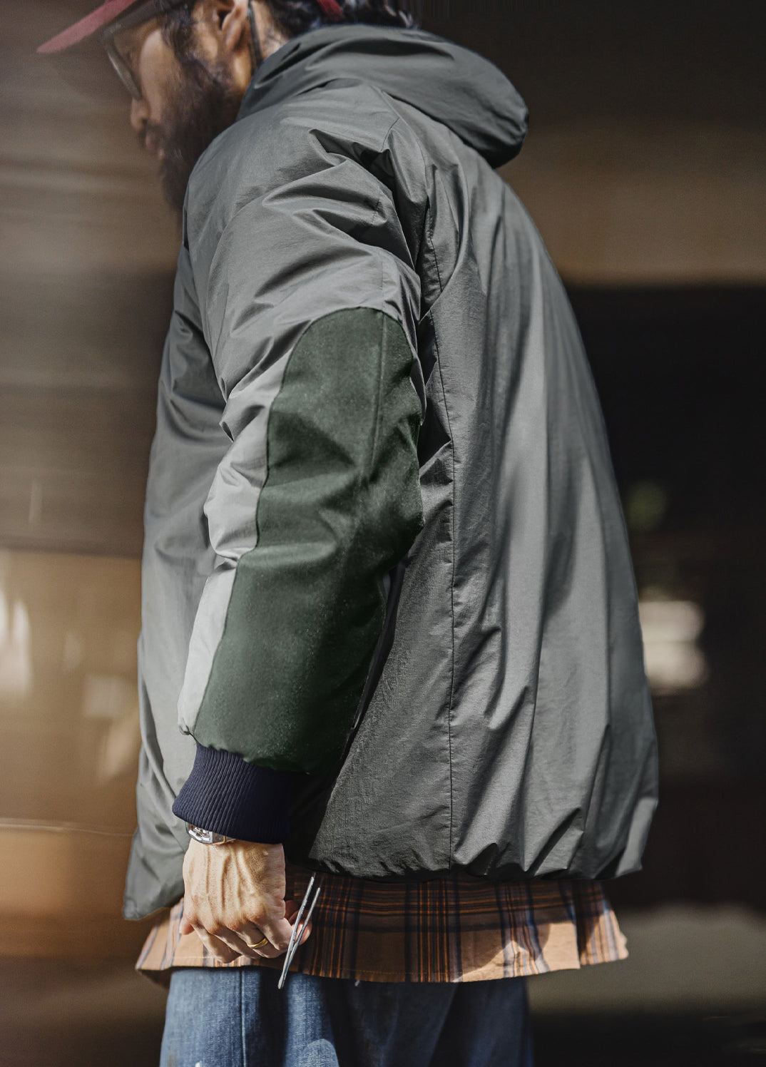 American N3B Gray Parka Coat Short Hooded Thickened Warm Cotton Men's Jacket - Harmony Gallery