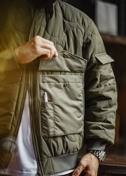 American Retro M51 Military With Large Pockets Warm Cotton-Padded Men's Jacket - Harmony Gallery