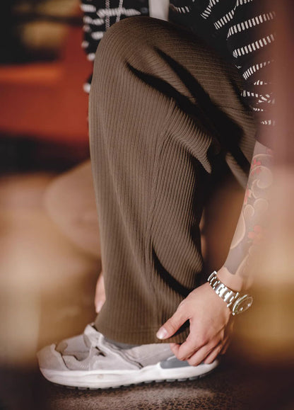 American Retro Corduroy Loose Velvet Straight Men's Trousers - Harmony Gallery