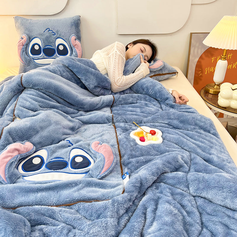 Cuddly Character Plush Comforter Set with Matching Pillows for Sweet Dreams - Harmony Gallery