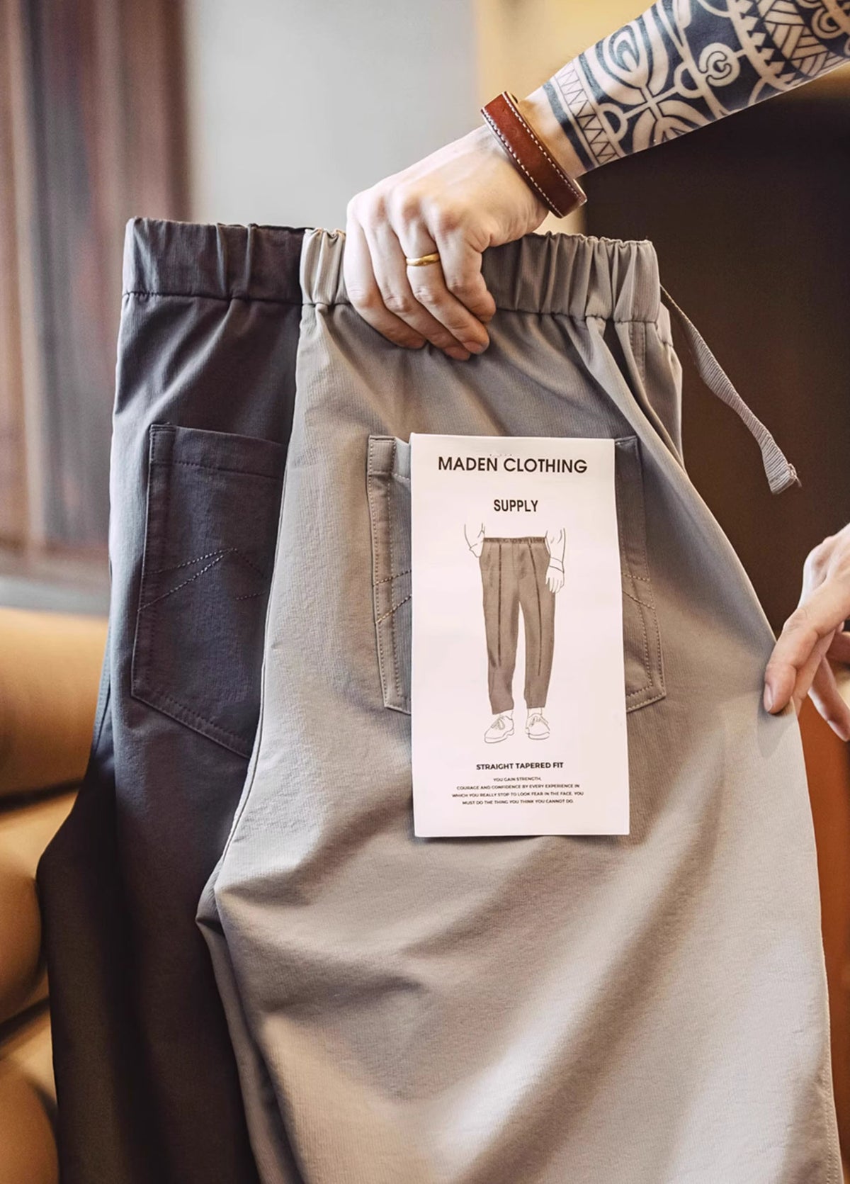 American Casual Outdoor Functional Tapered Elastic Waist Men's Trousers - Harmony Gallery