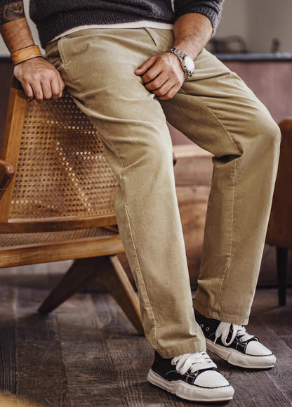 American Retro Casual Corduroy Button Decoration Men's Trousers - Harmony Gallery