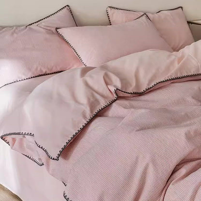 Light Luxury Pure Cotton Washed High-Grade four-piece Bed Set - Harmony Gallery