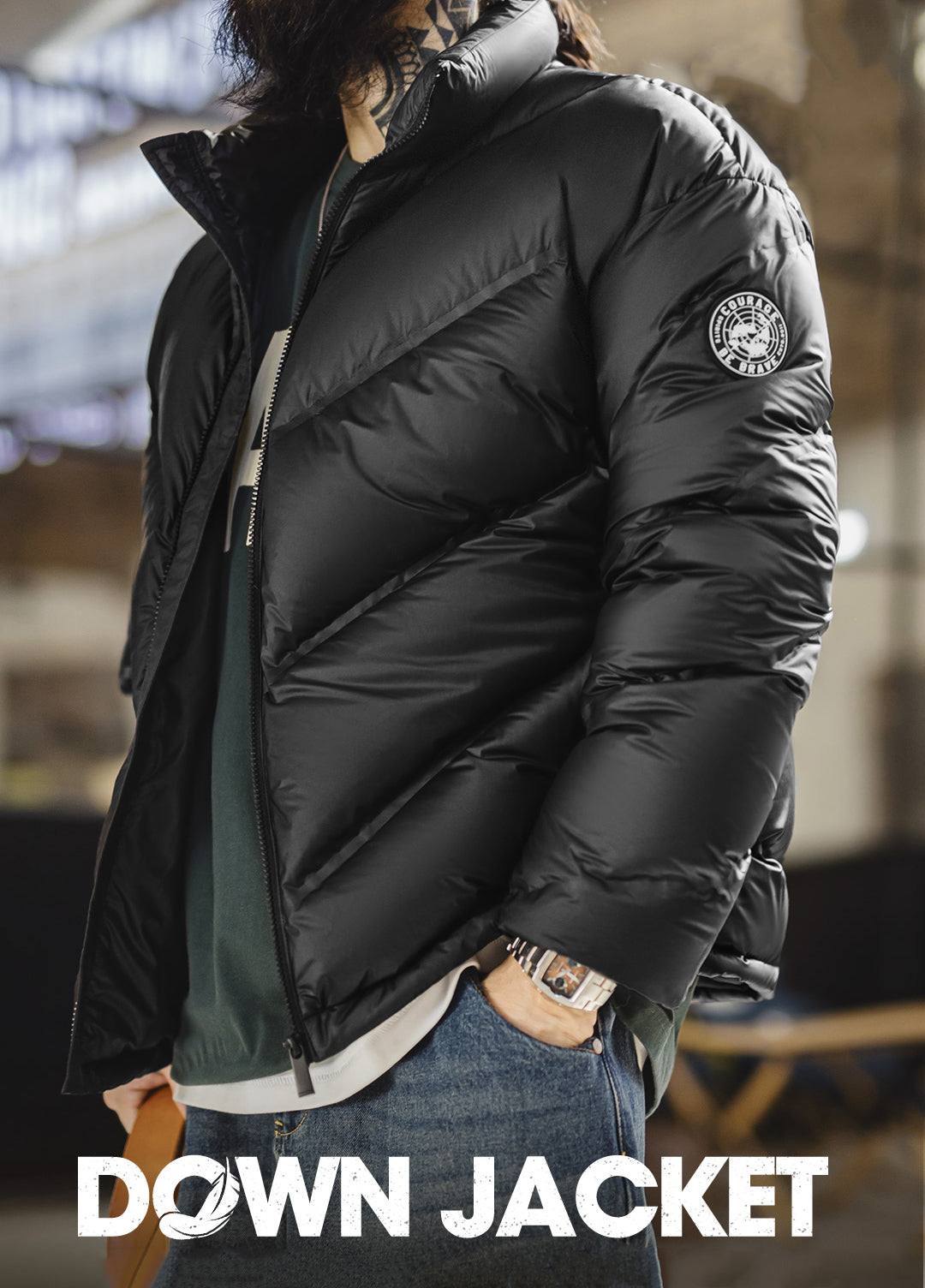 American Matte Short Sealed Bread Warm Outerwear Drill-Proof Men's Jacket - Harmony Gallery