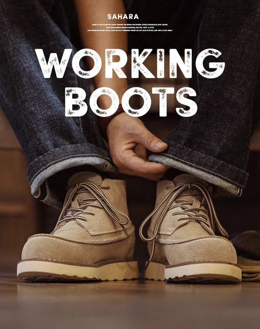American Retro Work Casual Outdoor Mid-High Suede Leather Men's Boot - Harmony Gallery