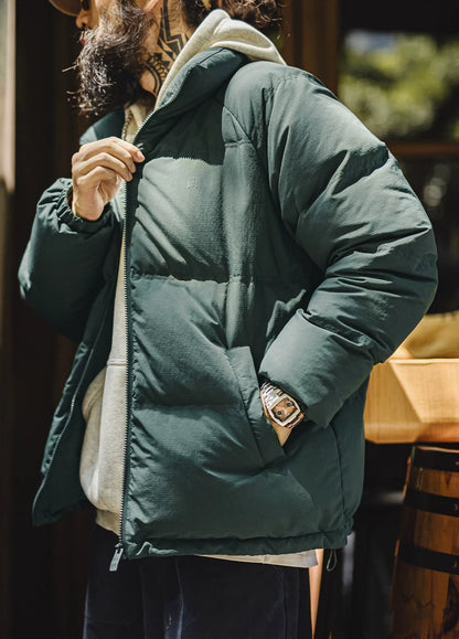 American Hoodless Waterproof 90 White Duck Down Warm Men's Jacket - Harmony Gallery