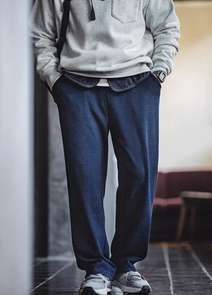 American Retro Knitted Drape Waffle Sweatpants Textured Men's Trousers - Harmony Gallery