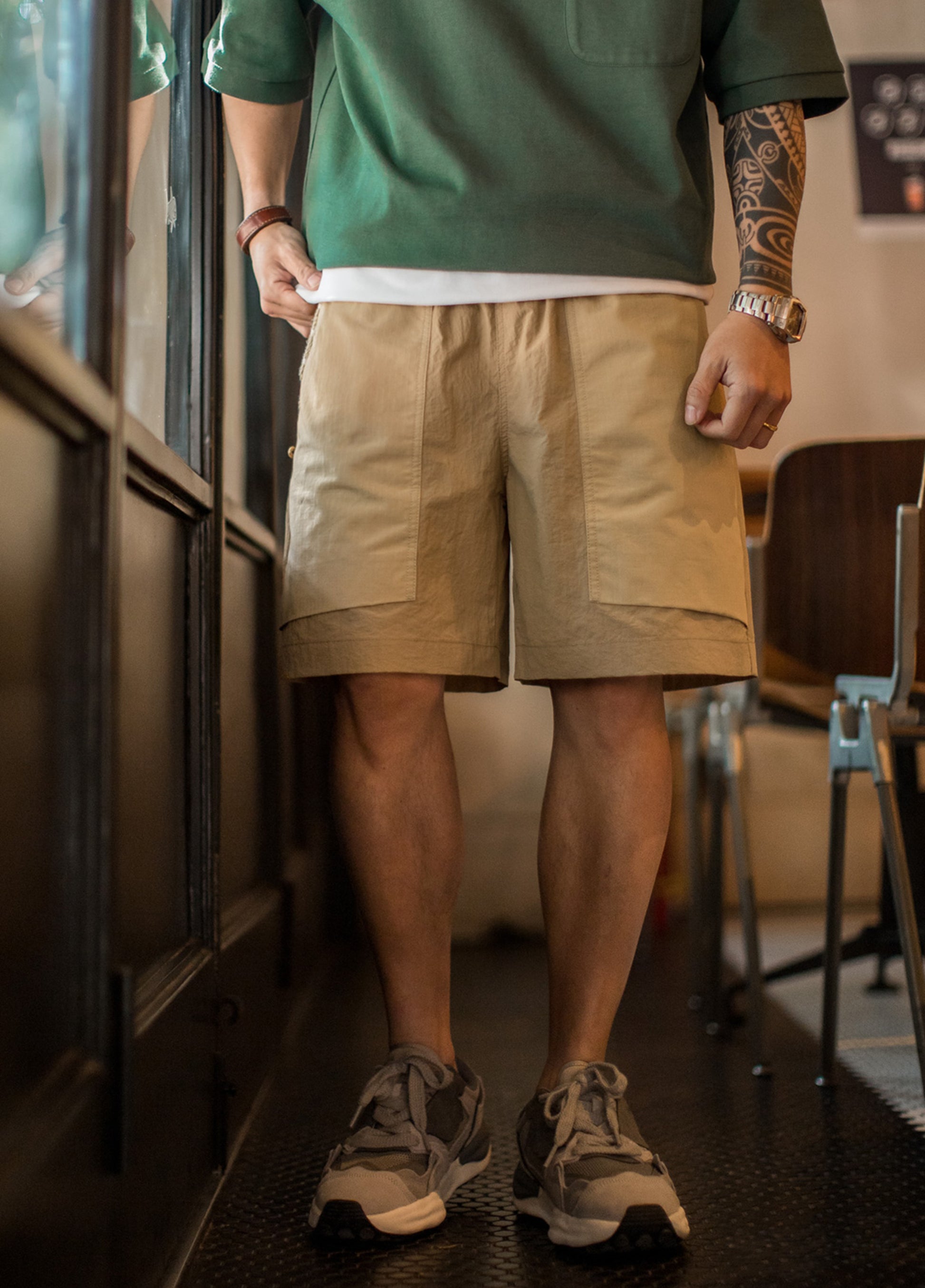 American Mountain Quick-Drying Large Pocket Woven Straight Thin Men's Shorts - Harmony Gallery