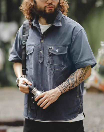 American Casual Pocket Outdoor Silhouette Men's T-Shirt - Harmony Gallery