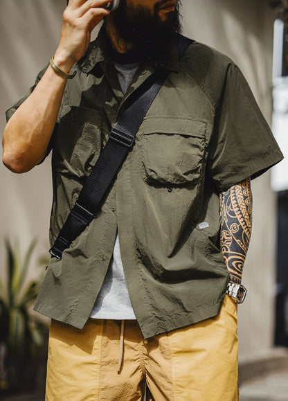 American Mountain Outdoor Quick-Drying Texture Thin Pocket Men's Shirt - Harmony Gallery