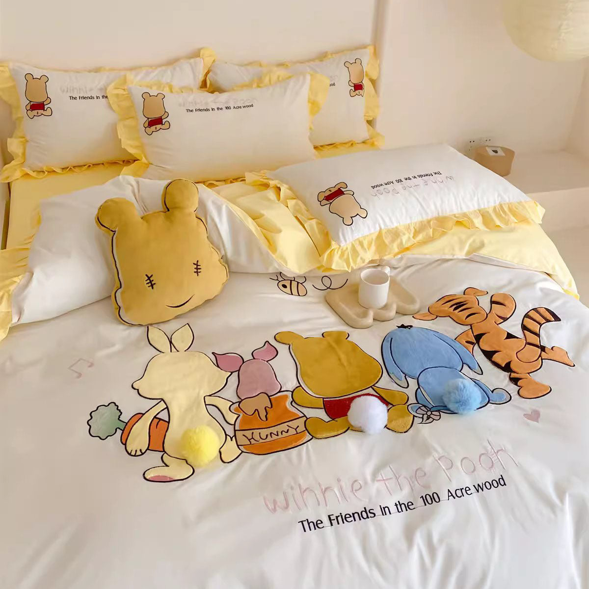 Disney Winnie The Pooh Cute Pure Cotton Four-Piece Bed Set - Harmony Gallery