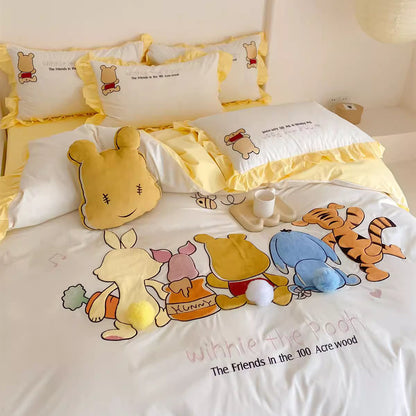 Disney Winnie The Pooh Cute Pure Cotton Four-Piece Bed Set - Harmony Gallery