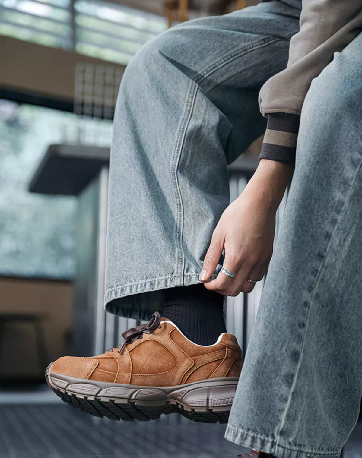Reverse Planet  Retro Casual Thick Bottom Heightening Jogging Men's Sports Shoes - Harmony Gallery