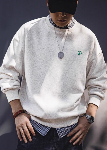 American Plus Velvet Basic Youth Popularity Loose Shoulder Men's Sweater - Harmony Gallery