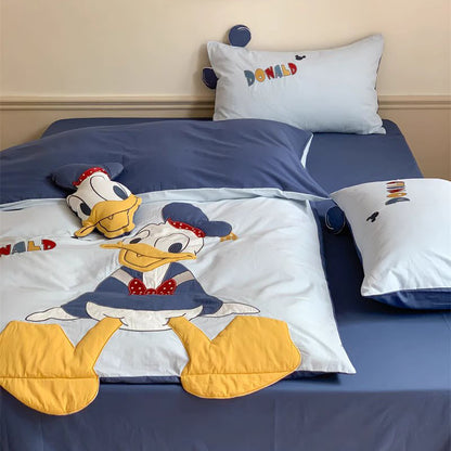 Disney Donald Duck Princess Daisy Washed Four-Piece Cotton Bed Set - Harmony Gallery