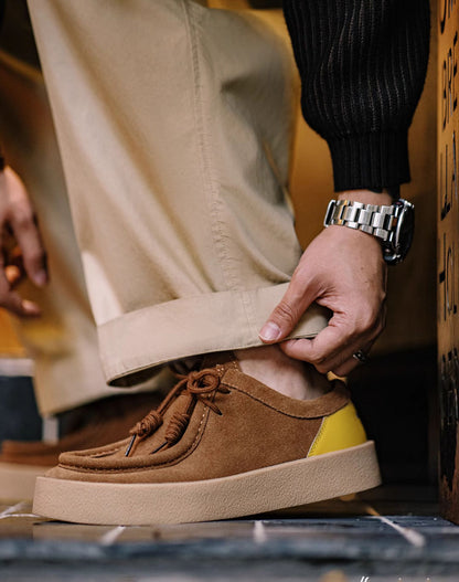 American Retro Thick-Soled Low-Top Suede Sport Men's Casual Shoes - Harmony Gallery
