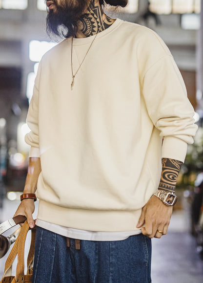 American Vintage Cotton Crew Neck Pullover Oversized Men's Sweater