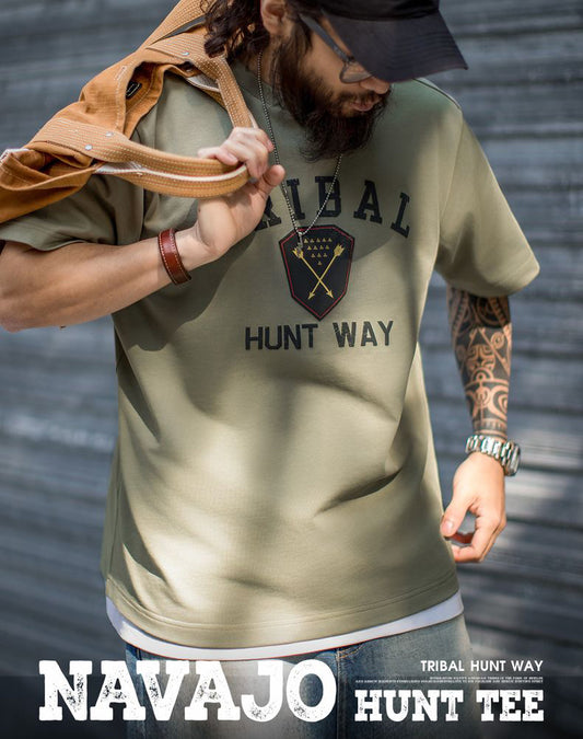 American Retro Navajo Foam Print Indian Pure Cotton Short Sleeve Men's T-Shirt - Harmony Gallery