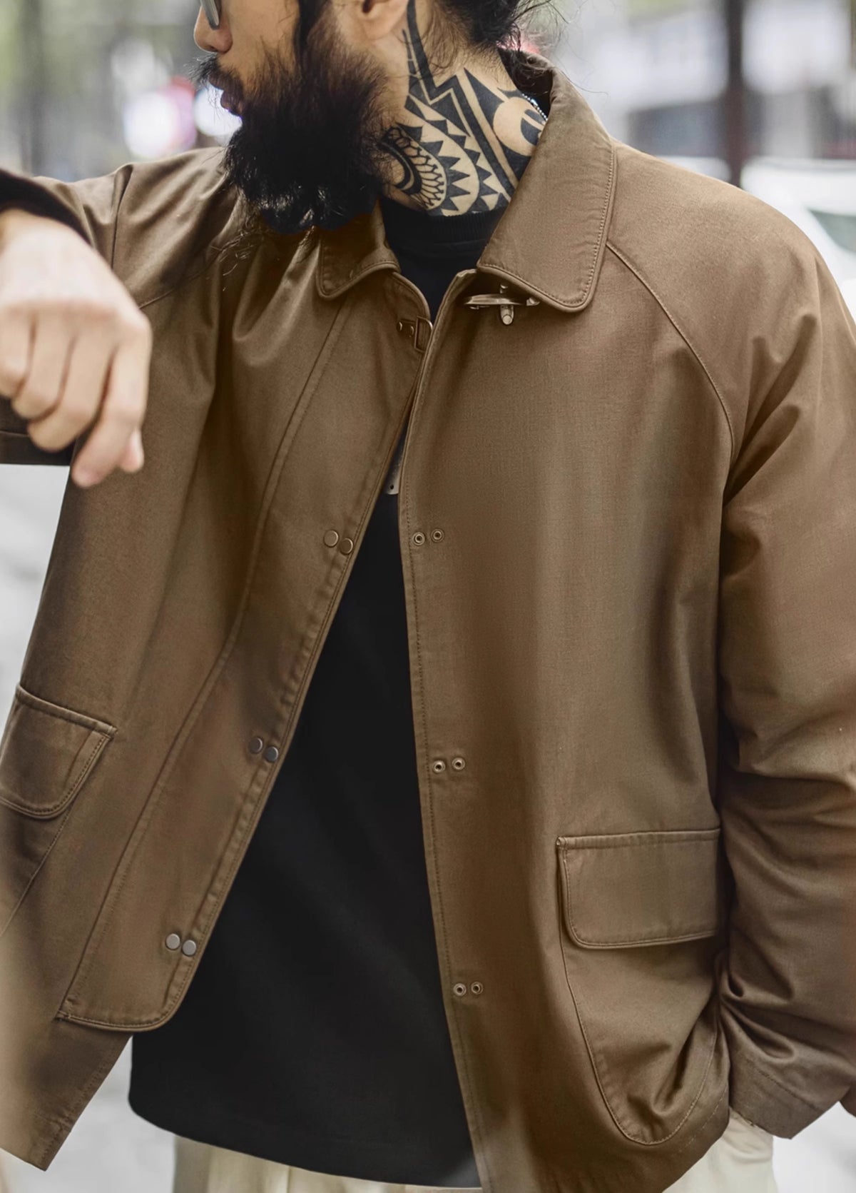 American Retro Fire Button Heavy Coat Cotton Canvas Men's Jacket - Harmony Gallery