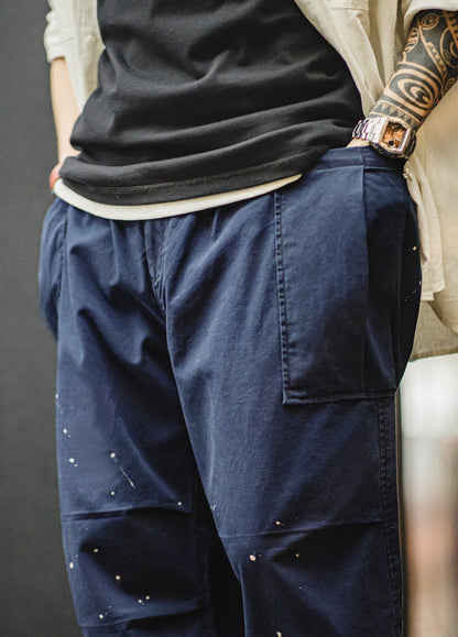 American Old Ink-Splashed Knee Parachute Oversize Men's Trousers - Harmony Gallery