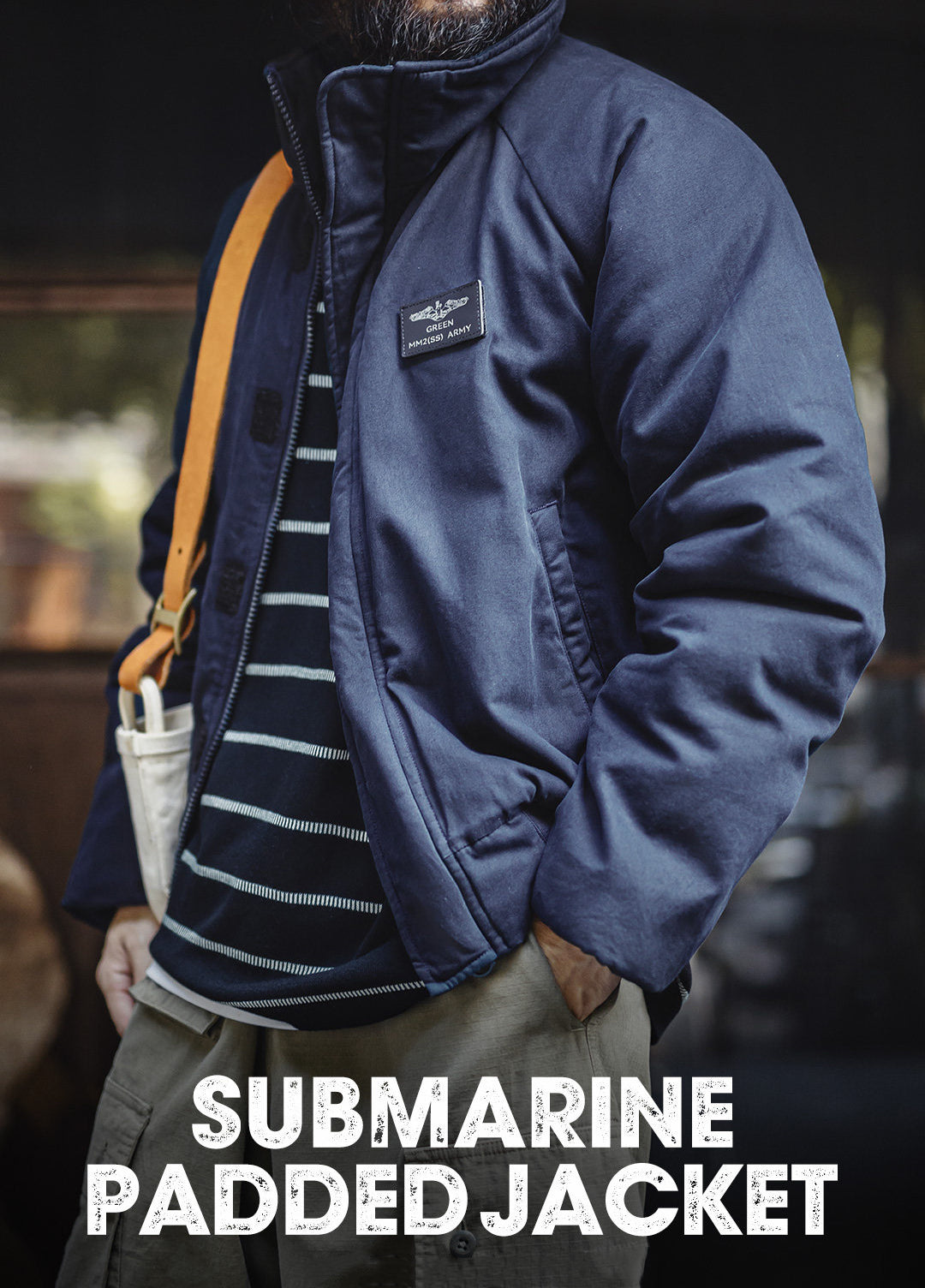 American Retro Cotton Thickened Warm Short Raglan Sleeve Men's Jacket - Harmony Gallery