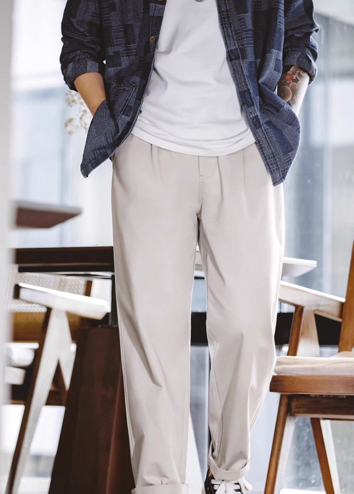 American Retro Casual Naples Gentleman Men's Trousers - Harmony Gallery