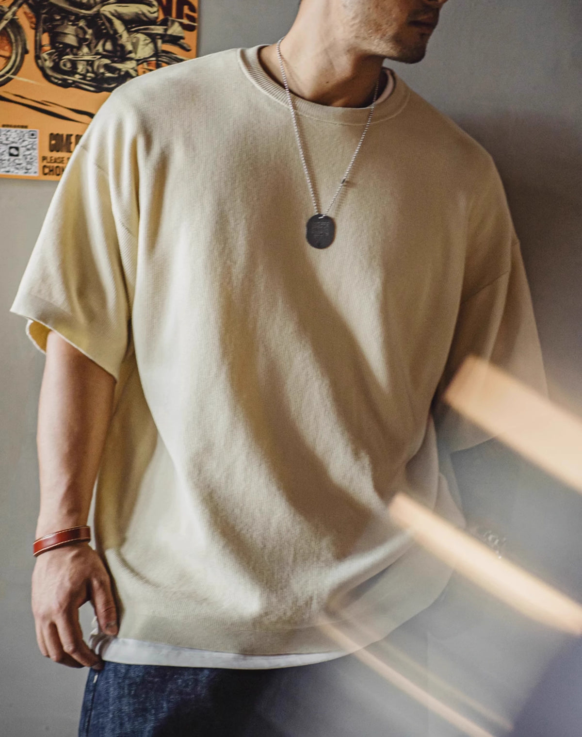 American Workwear lyocell Cool Versatile Knitted Men's T-Shirt - Harmony Gallery