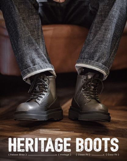 American Retro Martin Thick-Soled Casual Mid-Cut Work Men's Boot - Harmony Gallery