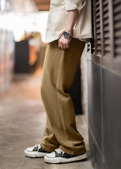 American Retro Corn Corduroy Texture Loose Cotton Straight Men's Trousers - Harmony Gallery