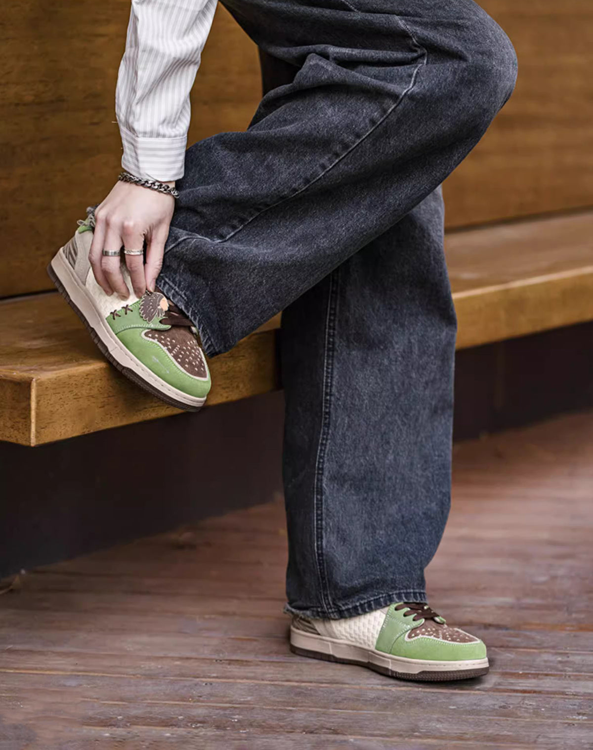 Indian Retro Embroidery Thick-Soled Sports Versatile Men's Casual Shoes - Harmony Gallery