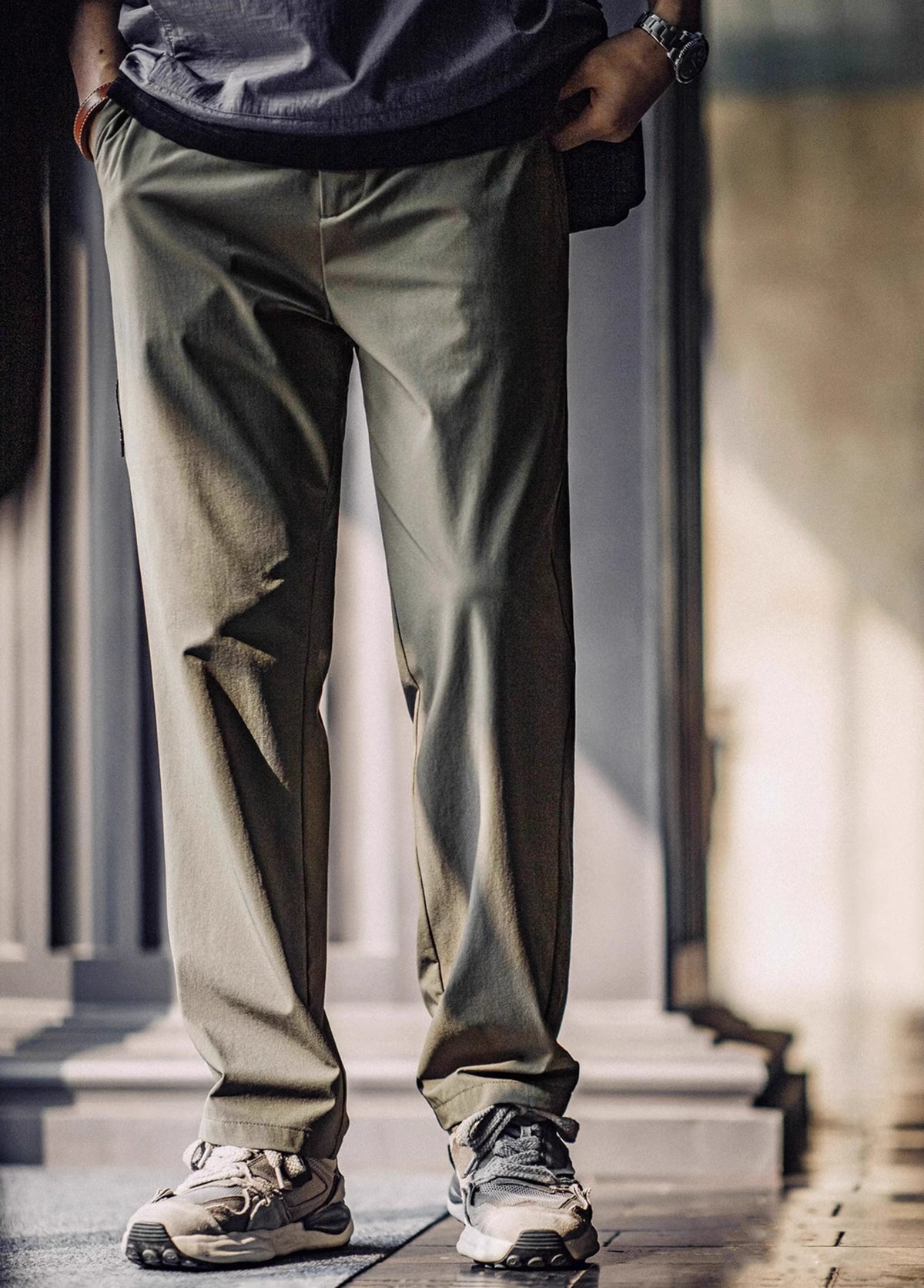 American Retro Four-Way Stretch Twill Multi-Pocket Men's Trousers - Harmony Gallery