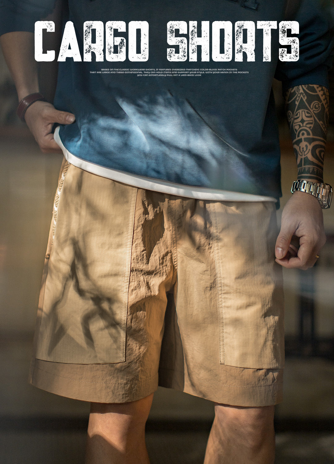 American Mountain Quick-Drying Large Pocket Woven Straight Thin Men's Shorts - Harmony Gallery
