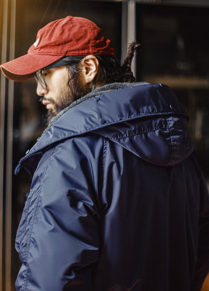 American Retro N2A Fur Collar Parka Blue Mountain Eagle Cotton Men's Jacket - Harmony Gallery