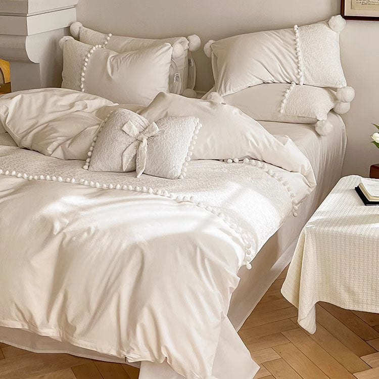 French Princess Pure Cotton Quilt Lace Four-Piece Bed Set - Harmony Gallery