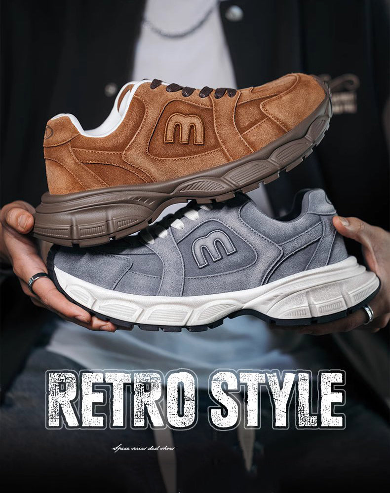 Reverse Planet  Retro Casual Thick Bottom Heightening Jogging Men's Sports Shoes - Harmony Gallery
