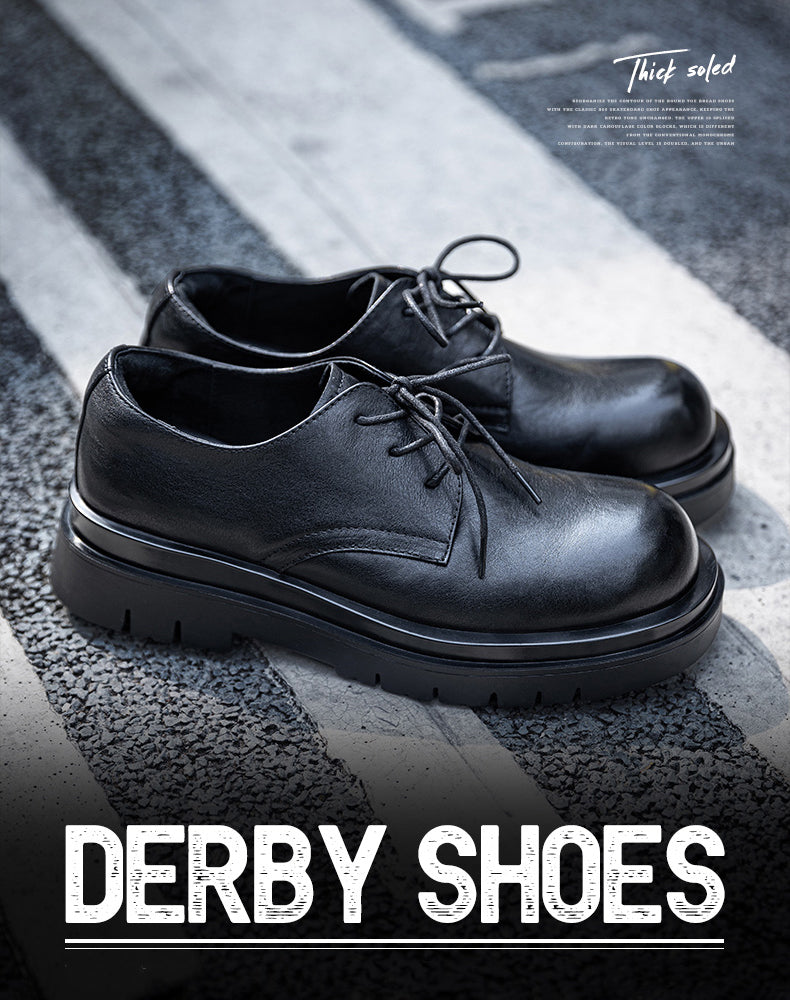 American Derby Thick Bottom Heightened Commuting Work Men's Dress Shoes - Harmony Gallery