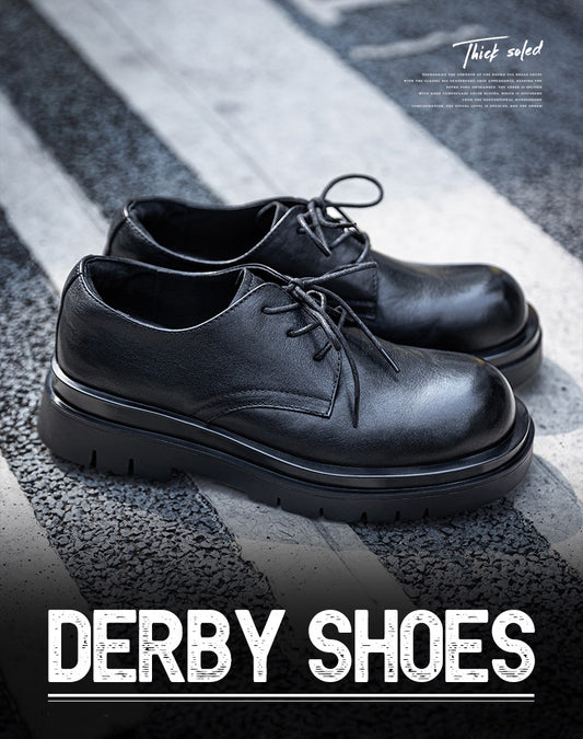 American Derby Thick Bottom Heightened Commuting Work Men's Dress Shoes - Harmony Gallery