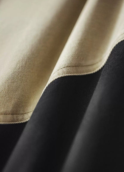 American Color-Block Half Zipper Semi-Open Patchwork Men's Sweater - Harmony Gallery