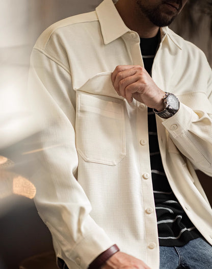 American Silhouette Anti-Wrinkle Free Ironing Pocket Jacket Men's Shirt - Harmony Gallery
