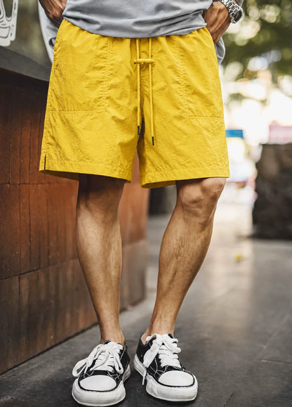 American Retro Beach Elastic Waistband Summer Daily Men's Shorts