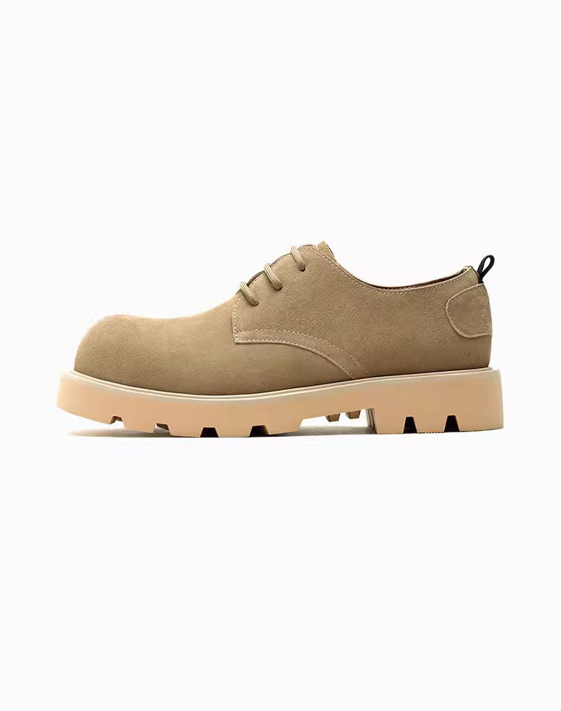 Mickey Derby Round Toe Work Leather Anti-Velvet Men's Dress Shoes - Harmony Gallery