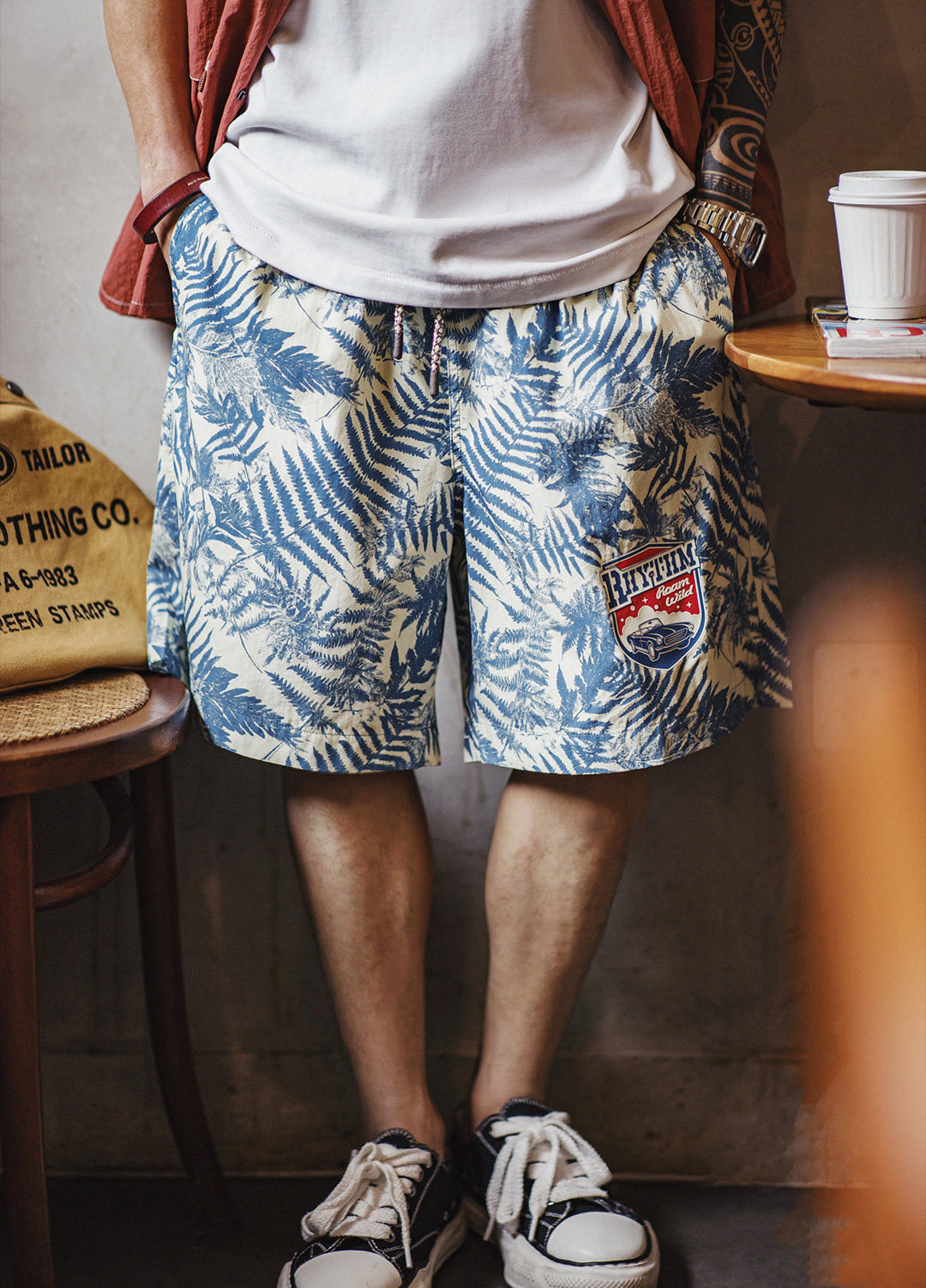 American Printed Beach Loose Fitting Lightweight Perfect Men's Shorts